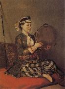 Jean-Etienne Liotard Turkish Woman with a Tambourine USA oil painting artist